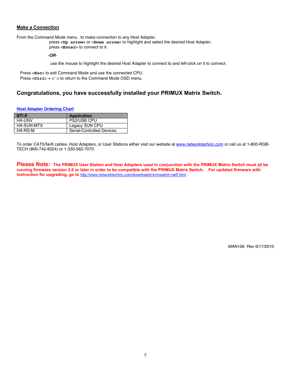 Network Technologies NTI Primux Primus-16X64 User Manual | Page 7 / 7