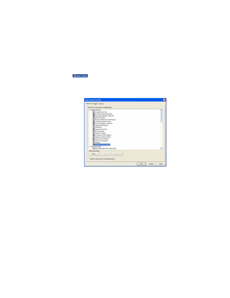 Triggers and alarms | Network Instruments WAN Probe Kit User Manual | Page 42 / 44