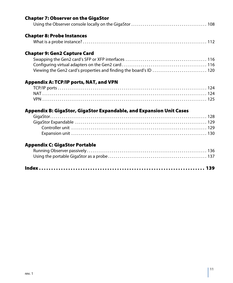 Network Instruments GigaStor 114ff User Manual | Page 11 / 146