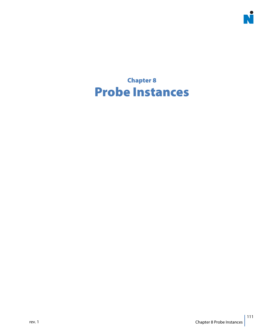Chapter 8 probe instances, Chapter 8: probe instances, Probe instances | Network Instruments GigaStor 114ff User Manual | Page 111 / 146