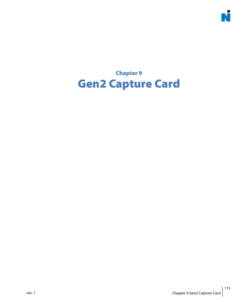 Chapter 9 gen2 capture card, Chapter 9: gen2 capture card, Gen2 capture card | Network Instruments GigaStor 114ff User Manual | Page 115 / 146