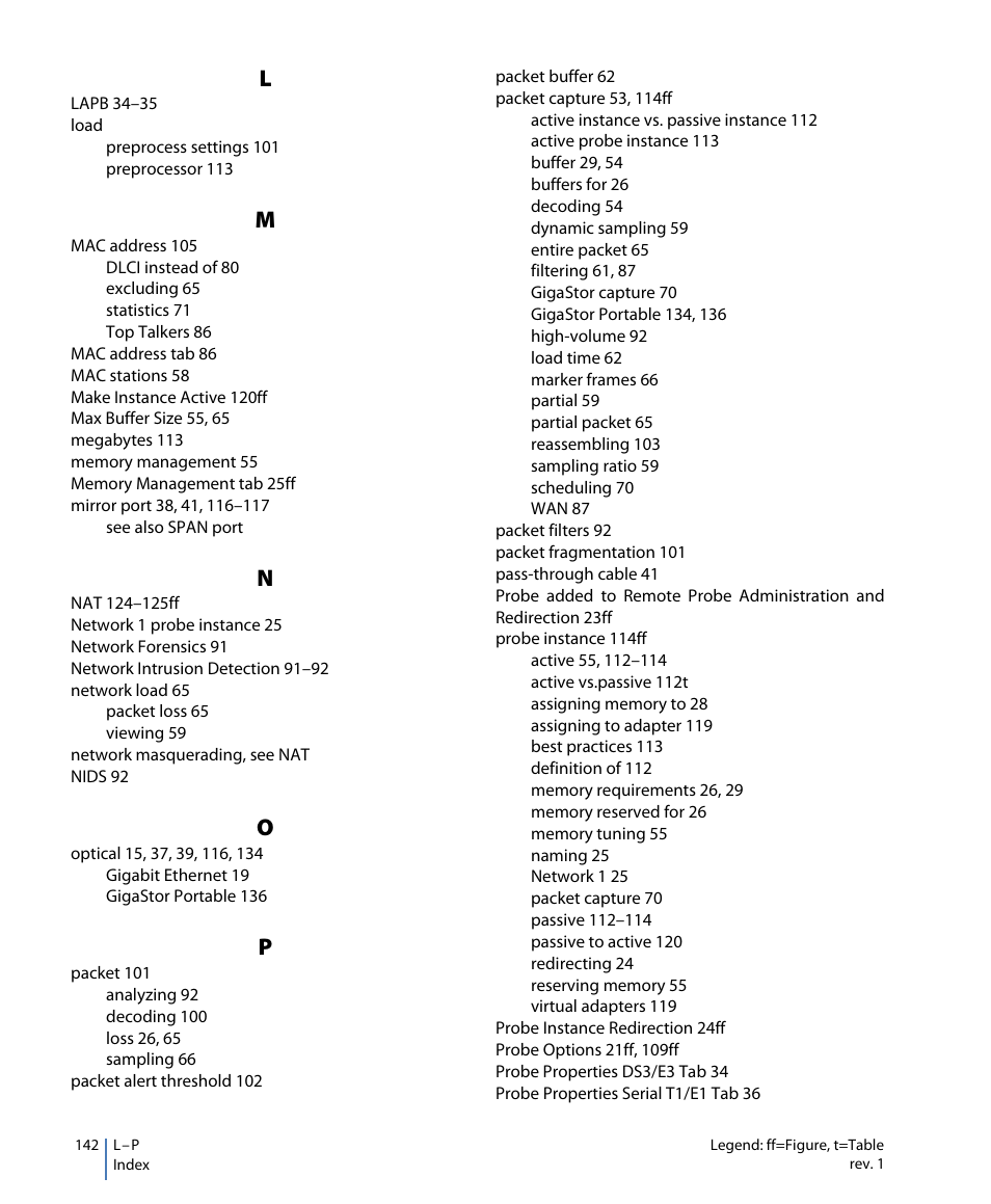 Network Instruments GigaStor 114ff User Manual | Page 142 / 146