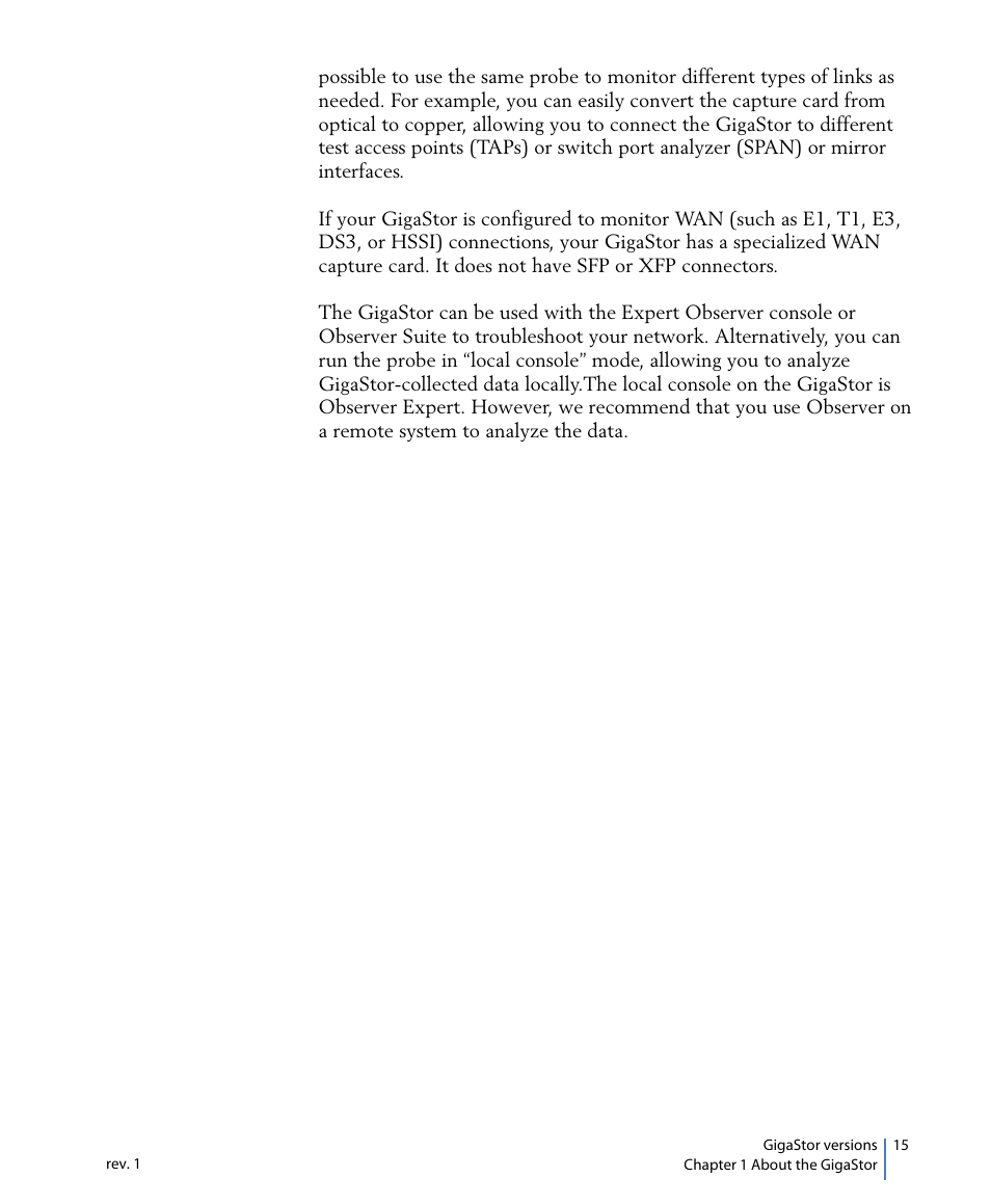 Network Instruments GigaStor 114ff User Manual | Page 15 / 146