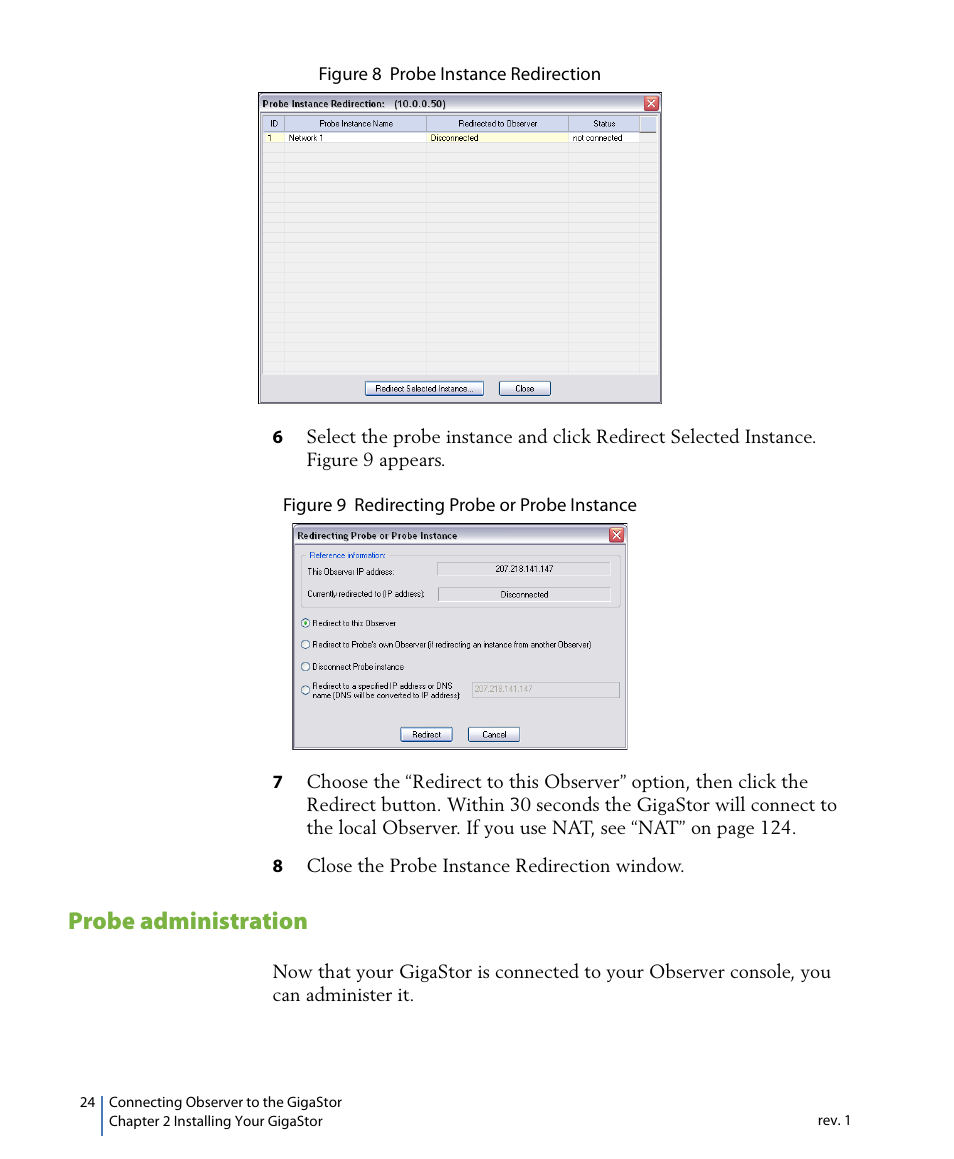 Probe administration, Figure 8 | Network Instruments GigaStor 114ff User Manual | Page 24 / 146