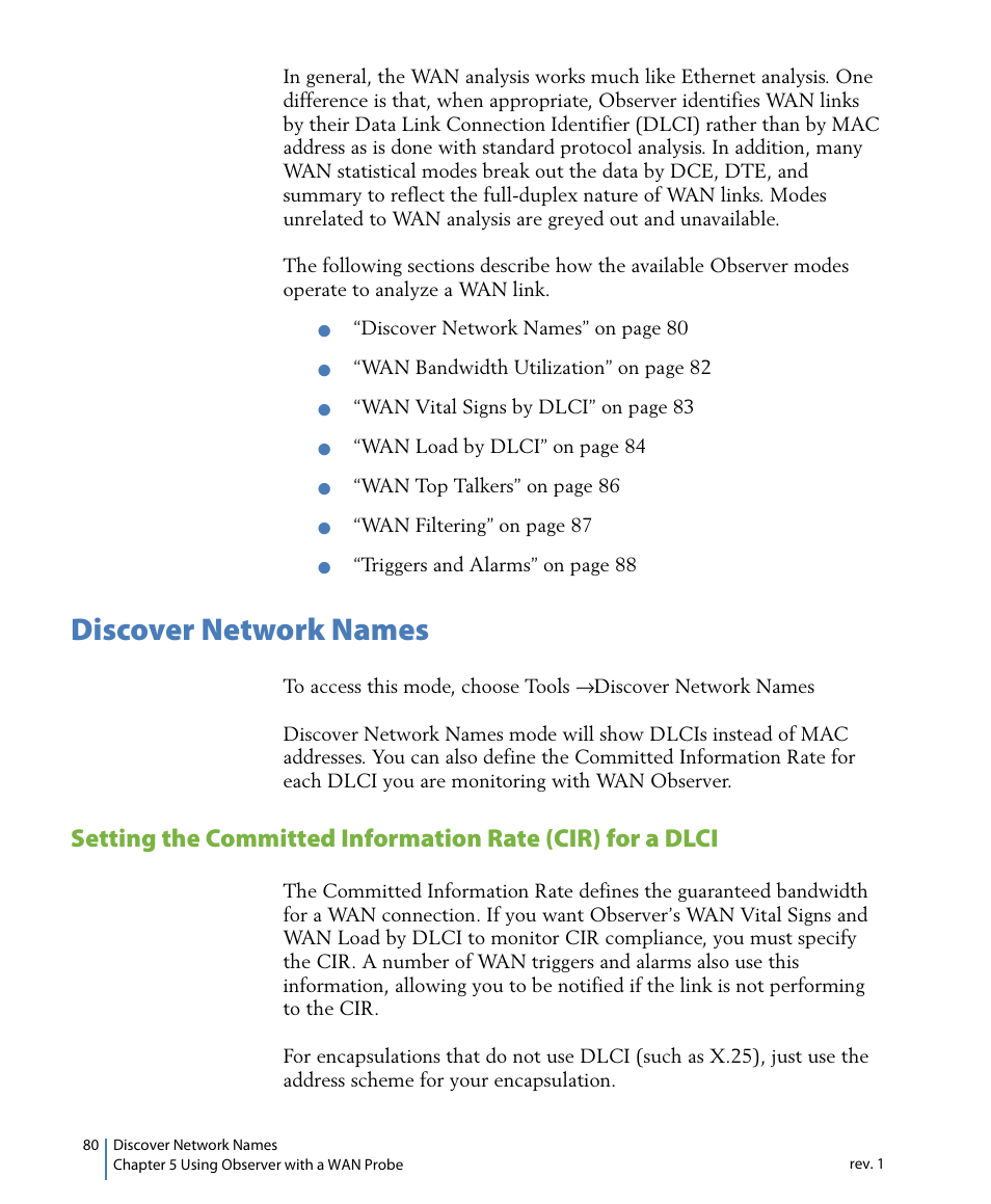 Discover network names | Network Instruments GigaStor 114ff User Manual | Page 80 / 146