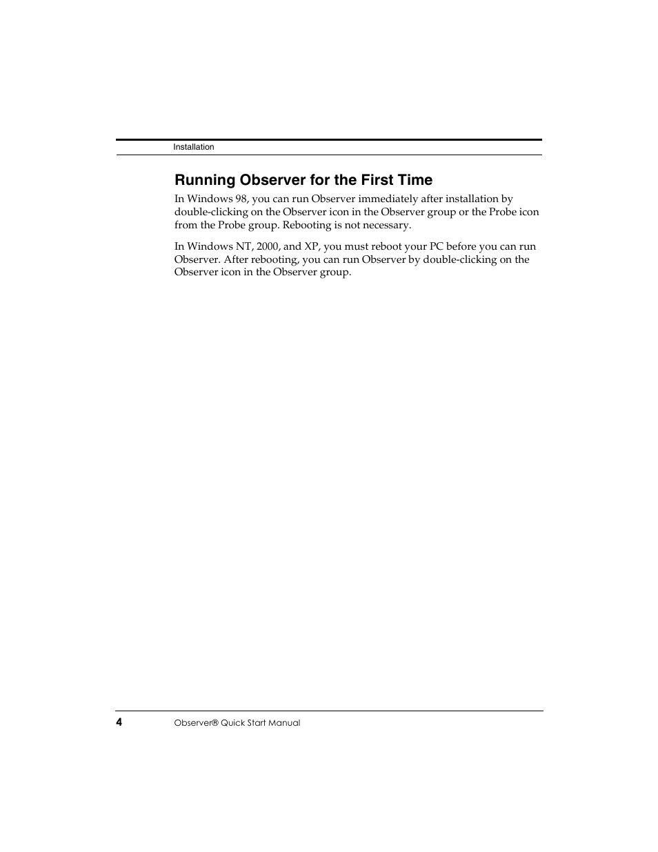 Running observer for the first time | Network Instruments Observer User Manual | Page 10 / 28