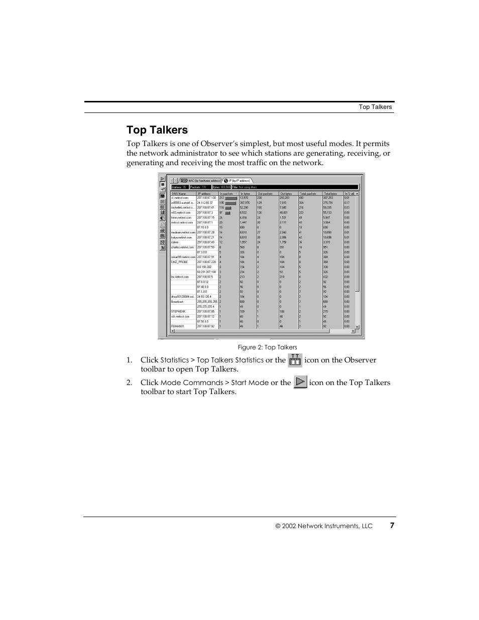Top talkers | Network Instruments Observer User Manual | Page 13 / 28