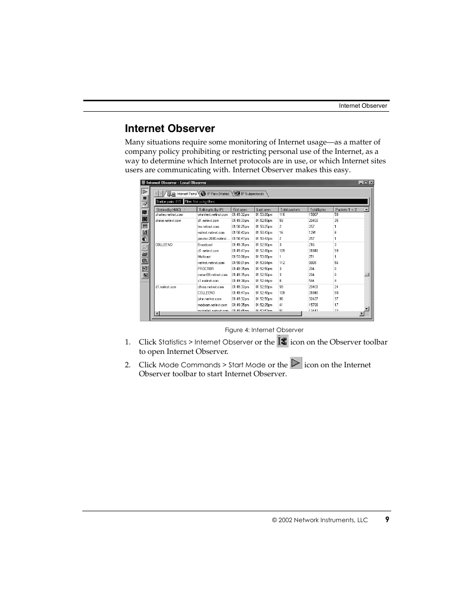 Internet observer | Network Instruments Observer User Manual | Page 15 / 28