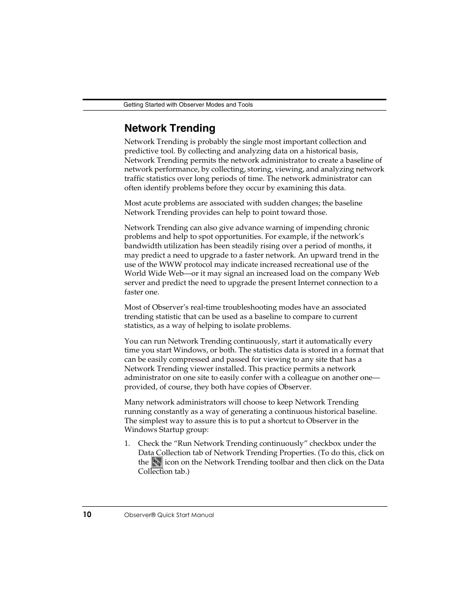 Network trending | Network Instruments Observer User Manual | Page 16 / 28