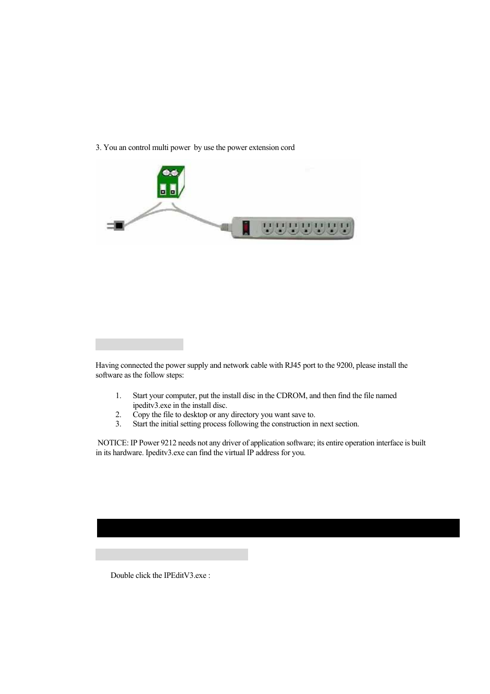 Software installation, Initial settings, Initial settings through the ethernet | New Media Technology IP Power 9212 User Manual | Page 12 / 26