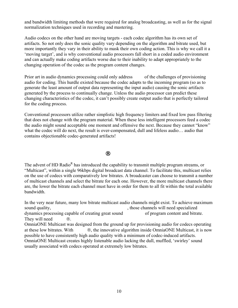 Omniaone multicast and hd( radio, Omniaone multicast and hd, Radio | Omniaone multicast and hd ® radio | New Media Technology Omnia ONE Multicast User Manual | Page 10 / 61
