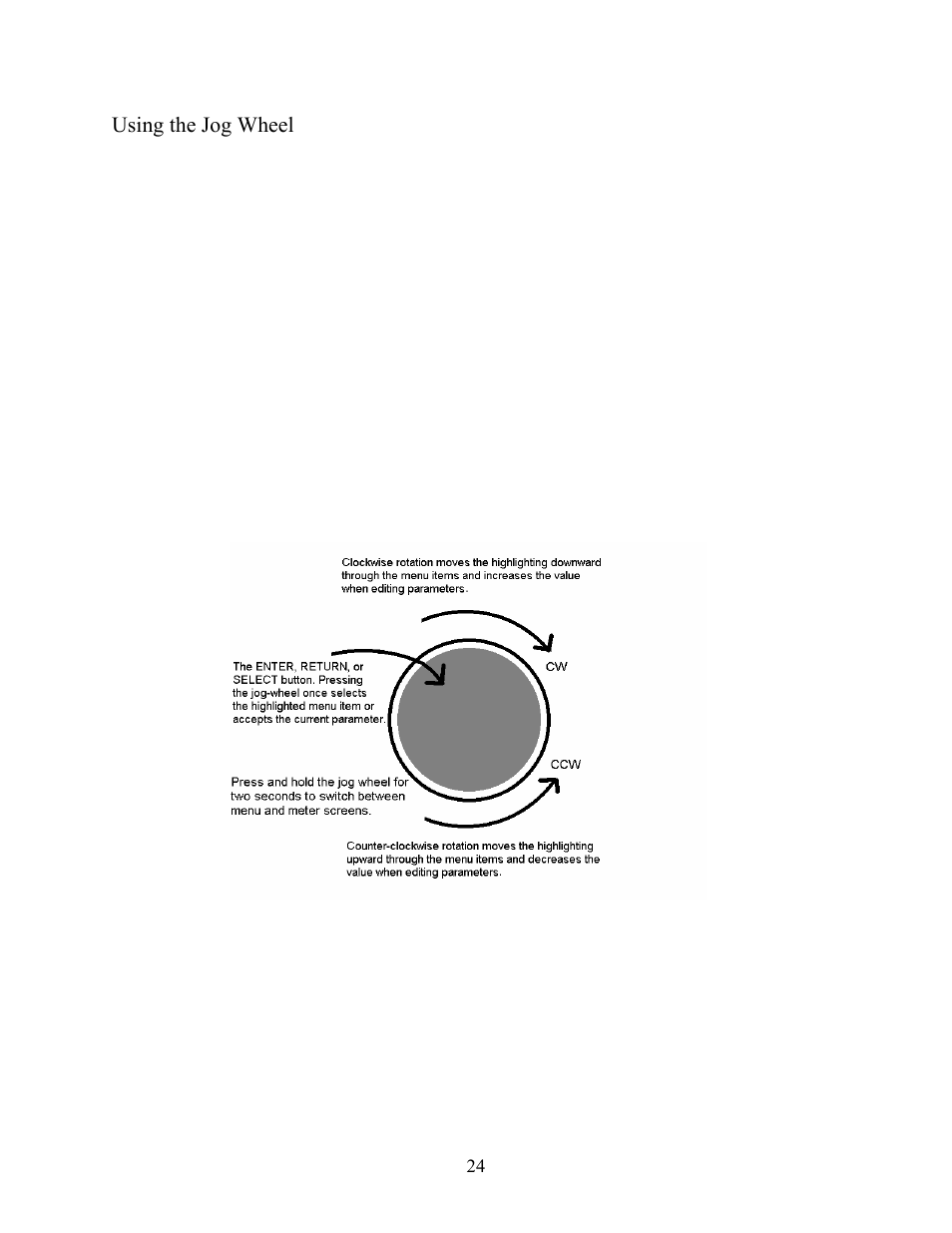 Using the jog wheel | New Media Technology Omnia ONE Multicast User Manual | Page 24 / 61
