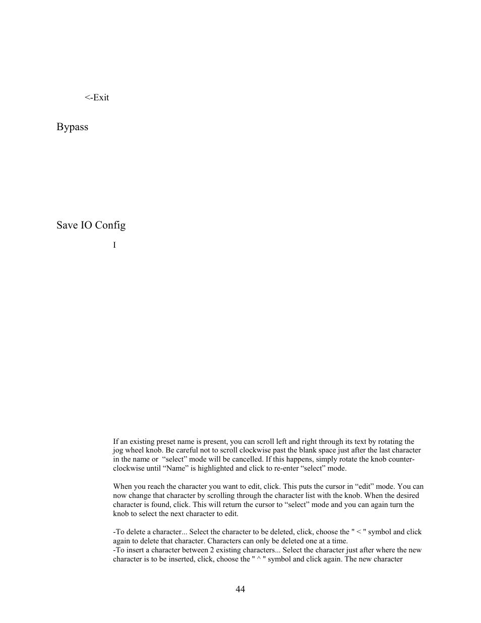 Bypass, Save io config, Bypass save io config | New Media Technology Omnia ONE Multicast User Manual | Page 44 / 61