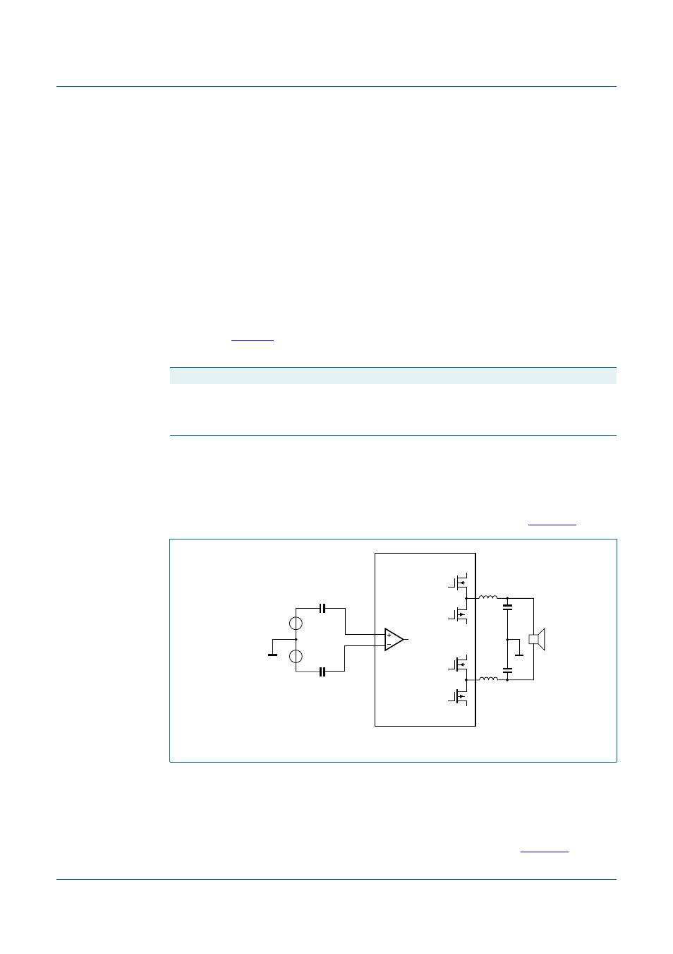 3 speaker configuration and impedance, 4 differential input, 5 single-ended input | Tfa9810, Nxp semiconductors | NXP Semiconductors TFA9810 User Manual | Page 20 / 29