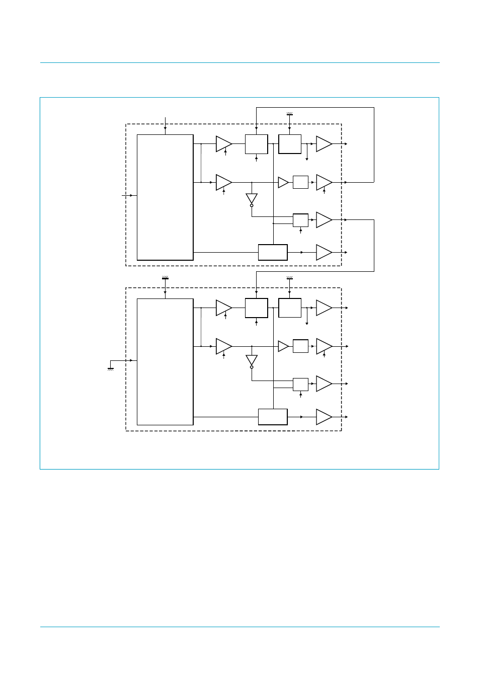 7 i2c-bus and 3-wire serial bus interface, Tda8752b, Philips semiconductors | C-bus and 3-wire serial bus interface, The i, C-bus and 3-wire serial bus interfaces | NXP Semiconductors Triple high-speed Analog-to-Digital Converter 110 Msps TDA8752B User Manual | Page 16 / 38