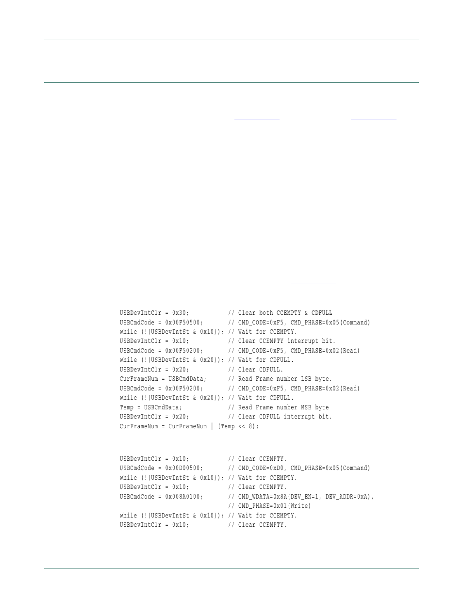 Serial interface engine command description, Section 13–11 “serial interface engine command, Description | NXP Semiconductors LPC24XX UM10237 User Manual | Page 363 / 792