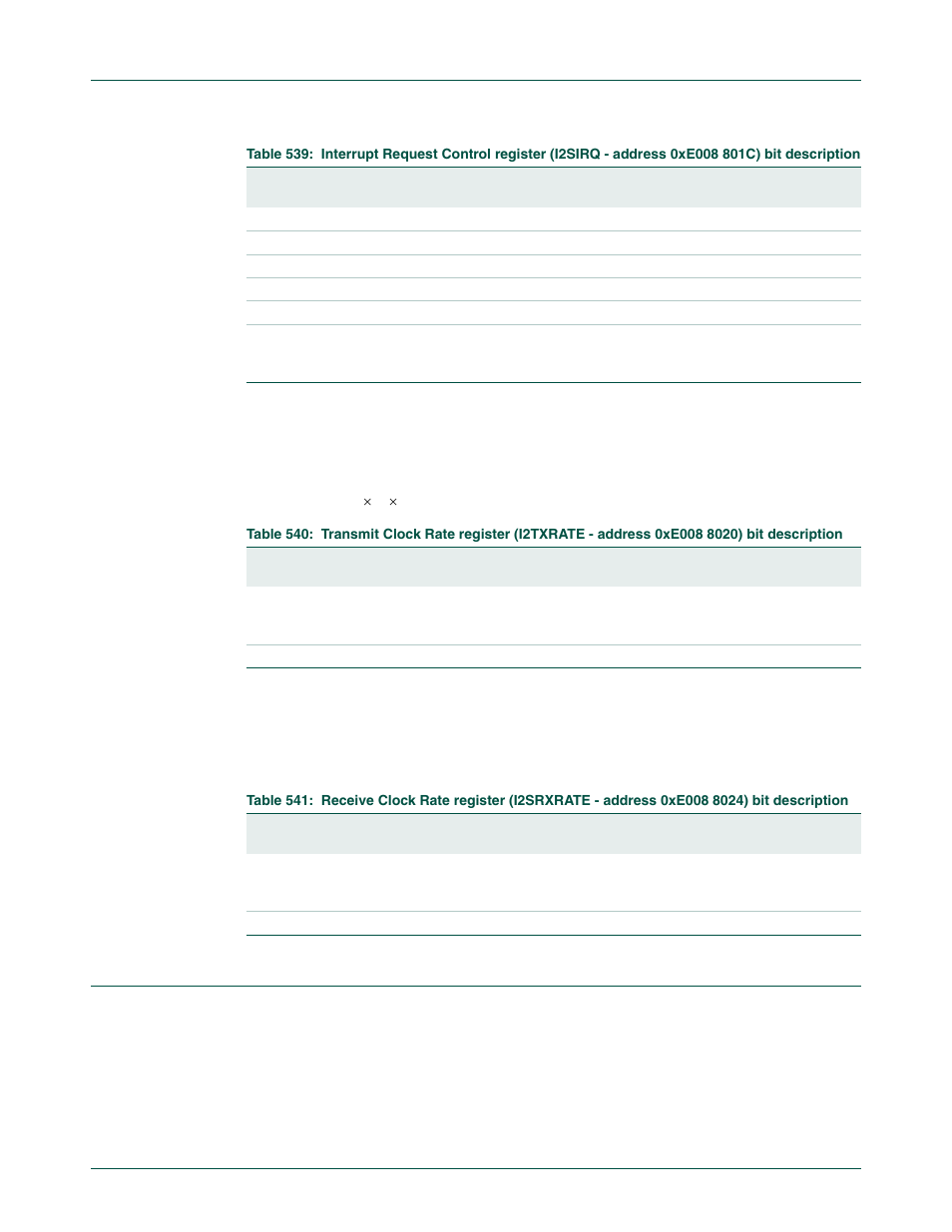 I2s transmit and receive interfaces, S transmit and receive interfaces, Nxp semiconductors | NXP Semiconductors LPC24XX UM10237 User Manual | Page 617 / 792