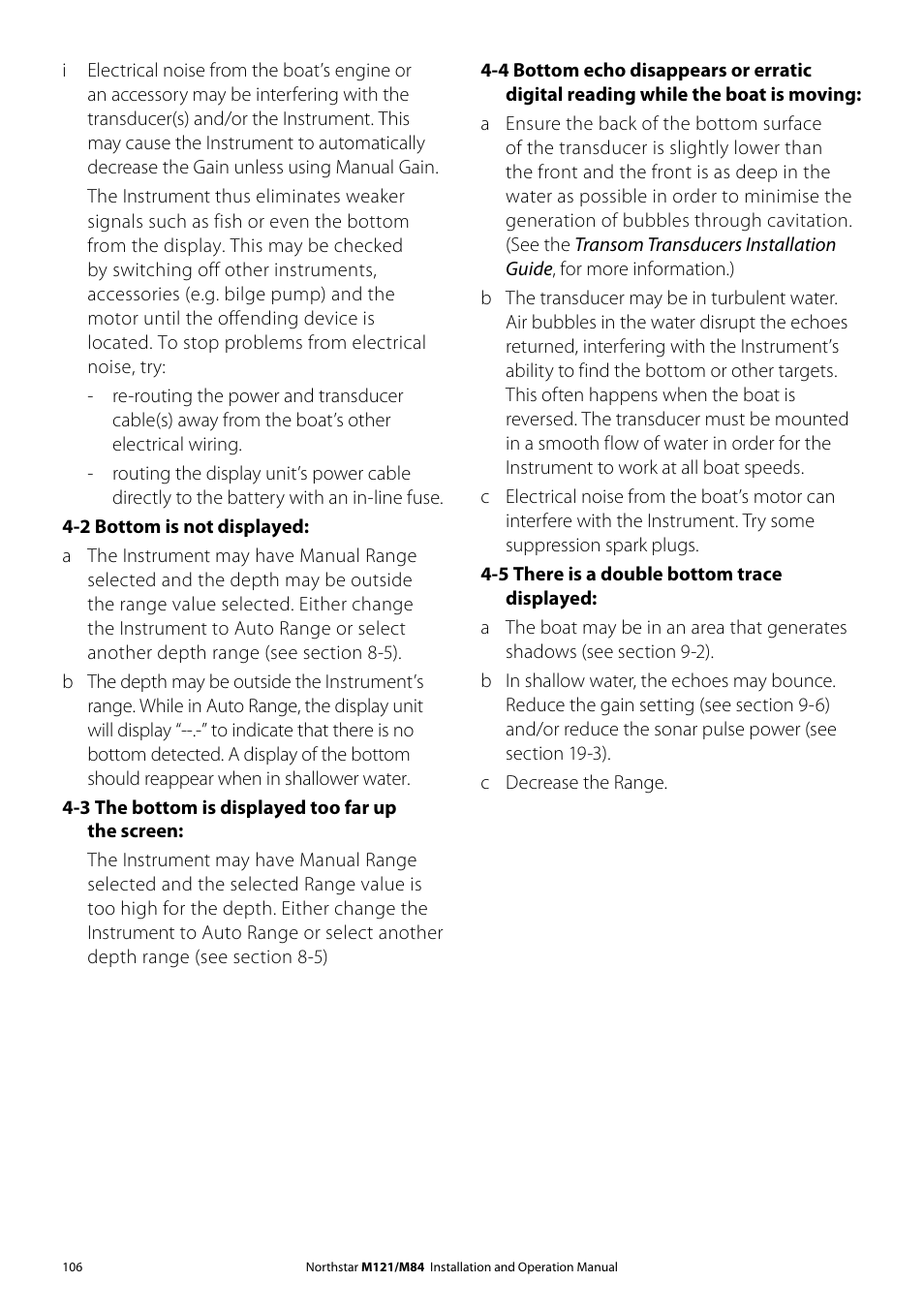 NorthStar Navigation Multi-Function Unit M84 User Manual | Page 107 / 113