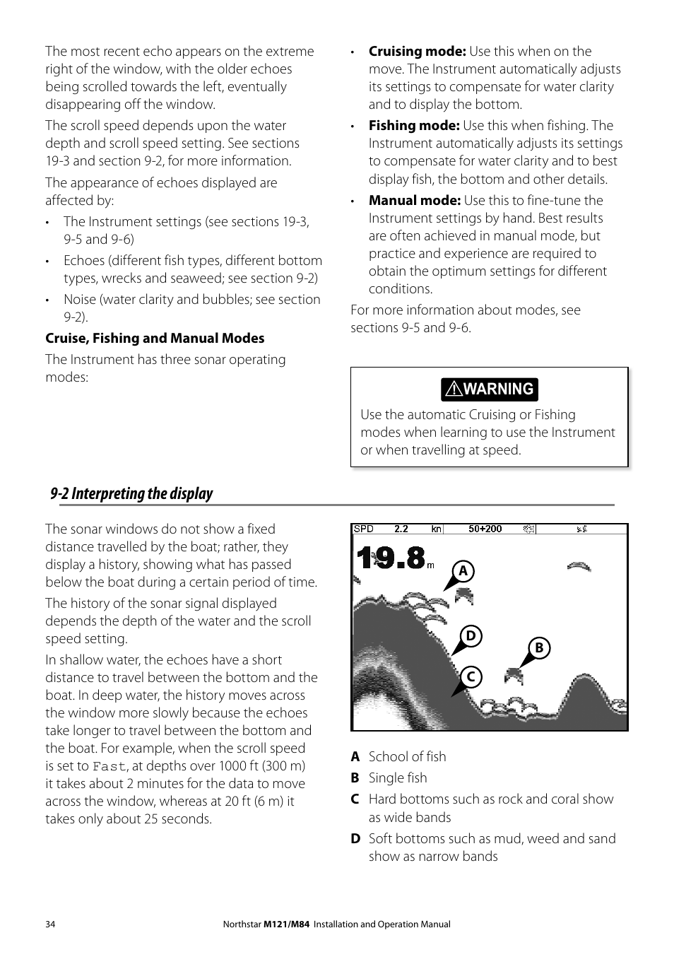 2 interpreting the display | NorthStar Navigation Multi-Function Unit M84 User Manual | Page 35 / 113