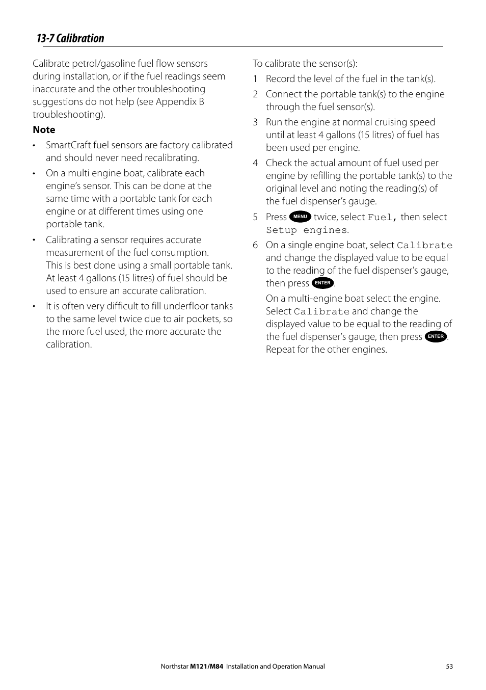 7 calibration | NorthStar Navigation Multi-Function Unit M84 User Manual | Page 54 / 113