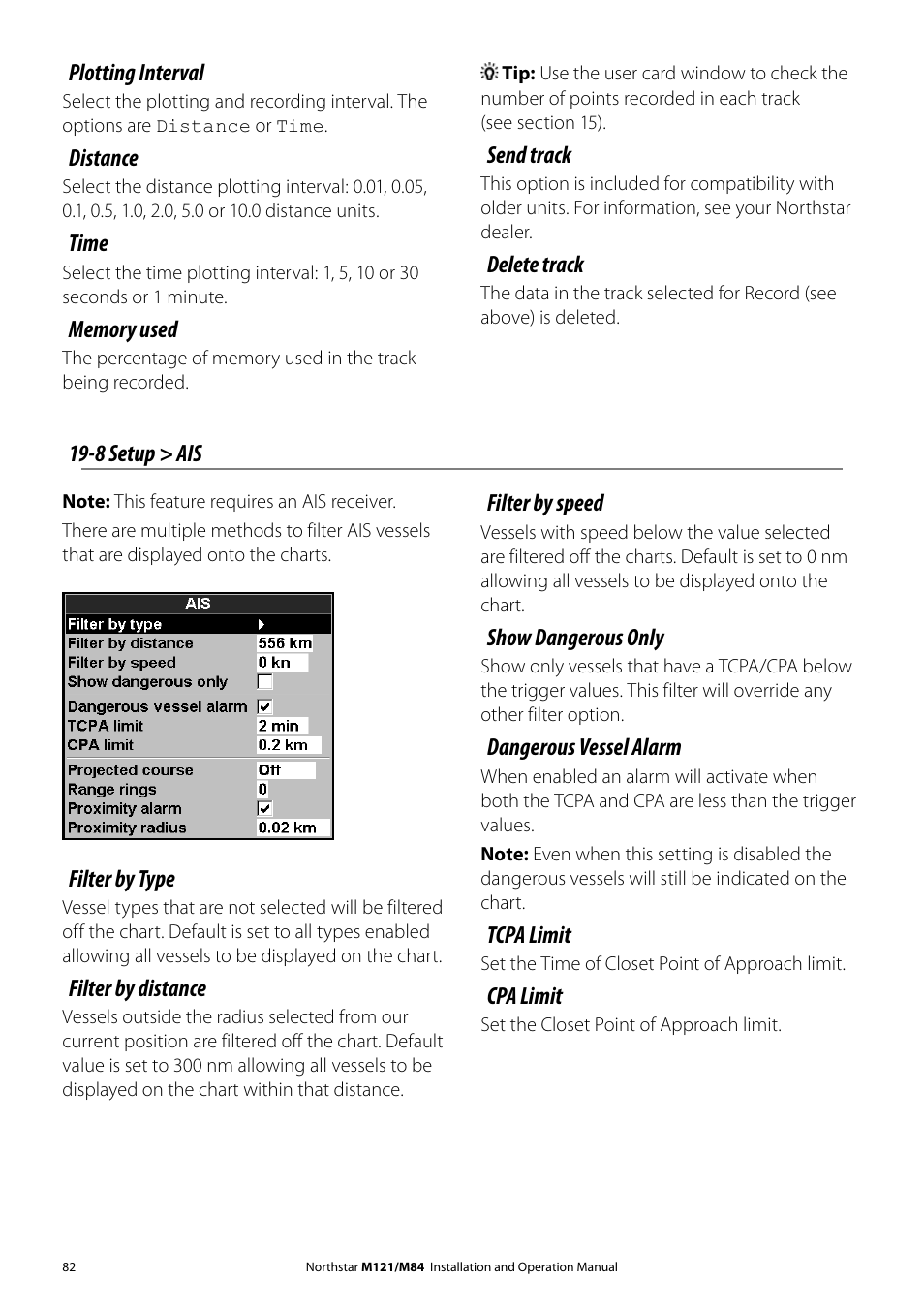 NorthStar Navigation Multi-Function Unit M84 User Manual | Page 83 / 113