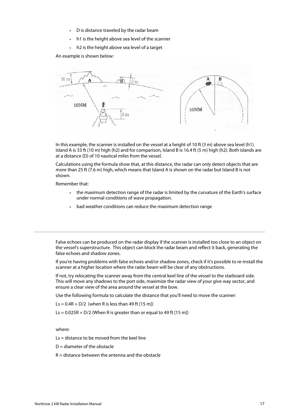 4 how to reduce false echoes and shadow zones | NorthStar Navigation Northstar 2 kW User Manual | Page 17 / 52