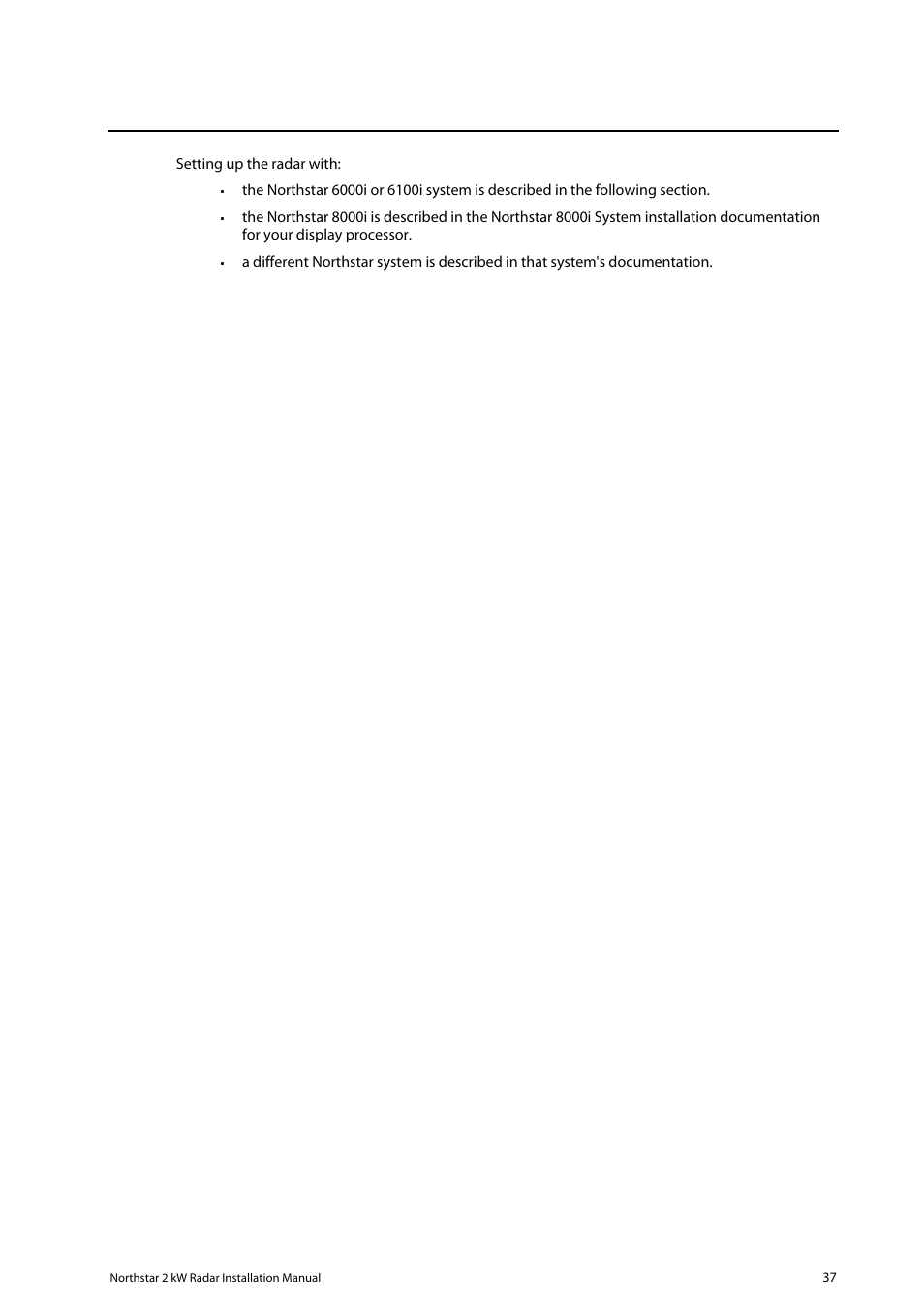 5set up the radar with a northstar system | NorthStar Navigation Northstar 2 kW User Manual | Page 37 / 52