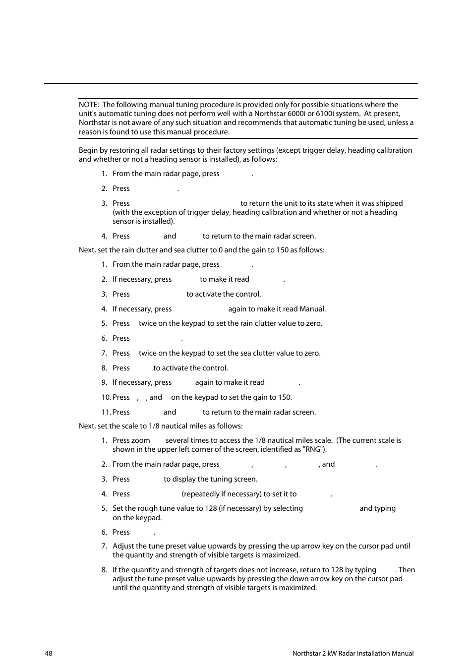 NorthStar Navigation Northstar 2 kW User Manual | Page 48 / 52
