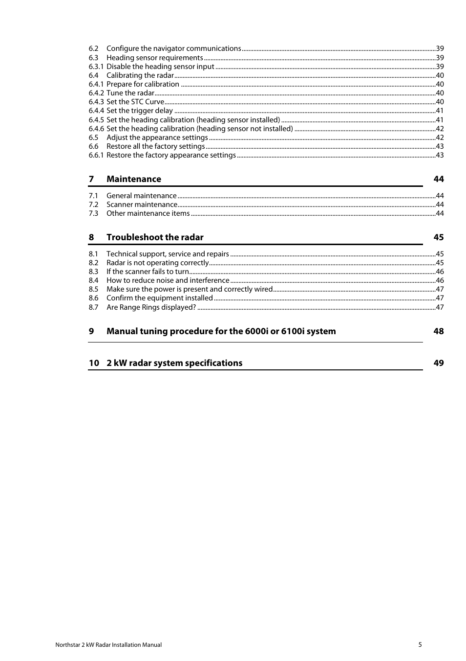 NorthStar Navigation Northstar 2 kW User Manual | Page 5 / 52