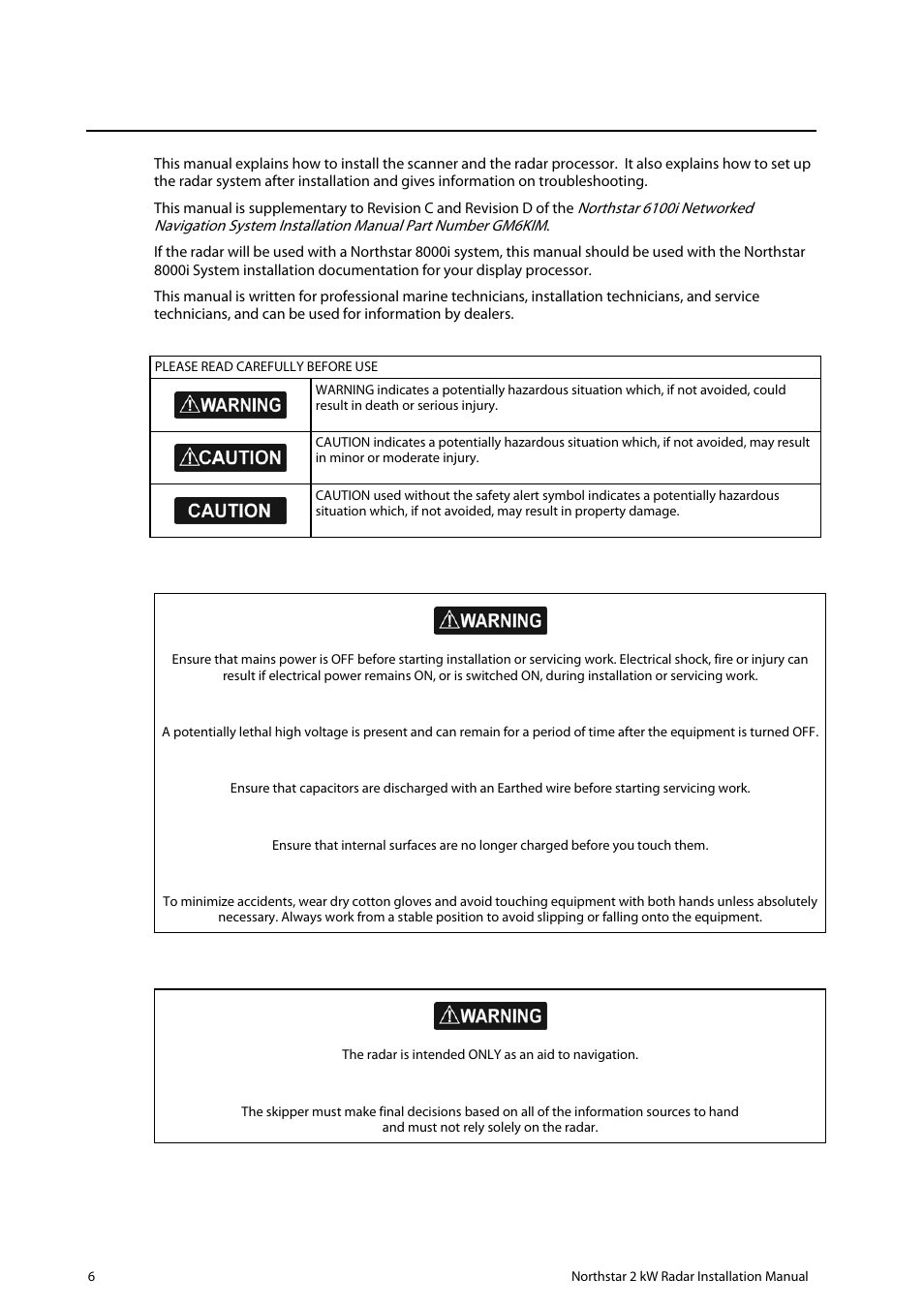 1 preface | NorthStar Navigation Northstar 2 kW User Manual | Page 6 / 52