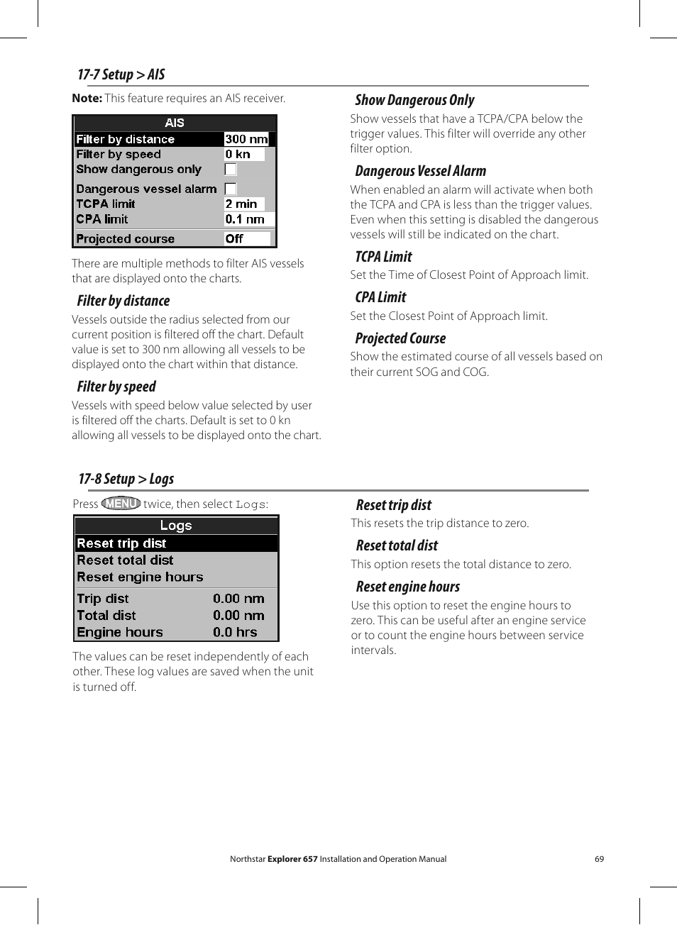 NorthStar Navigation EXPLORER 657 User Manual | Page 69 / 92