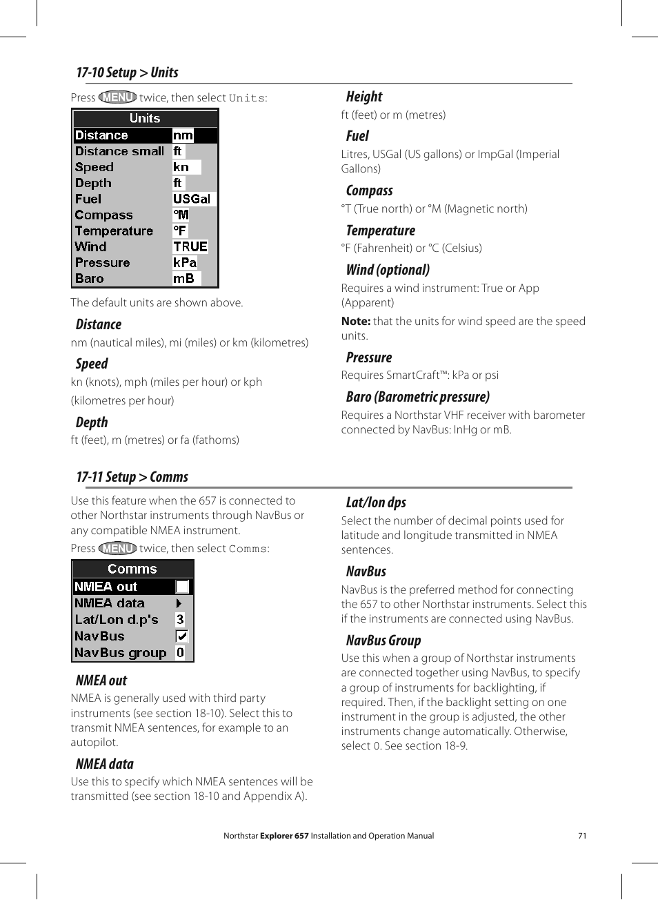 NorthStar Navigation EXPLORER 657 User Manual | Page 71 / 92