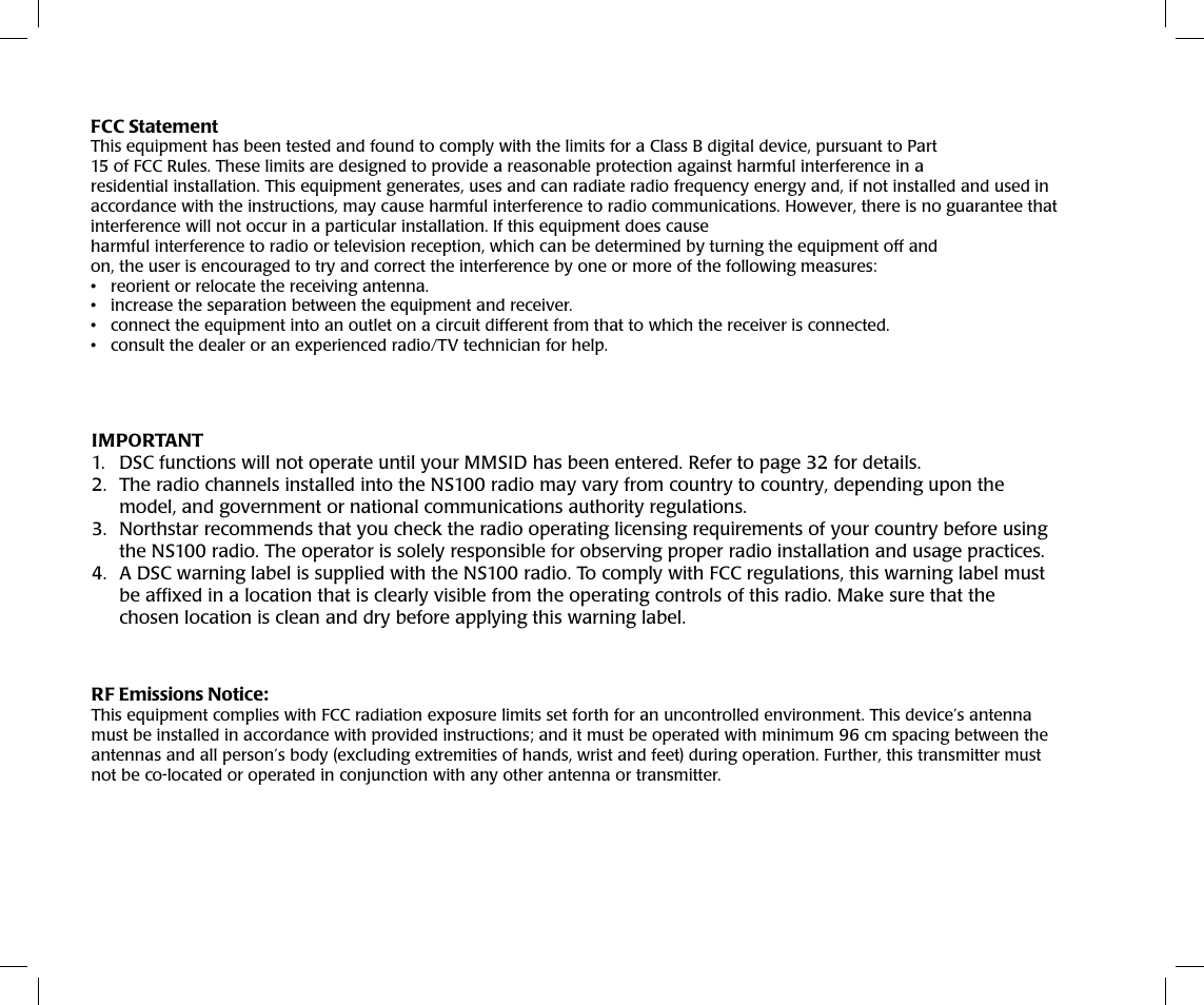 NorthStar Navigation Northstar NS100 User Manual | Page 2 / 74