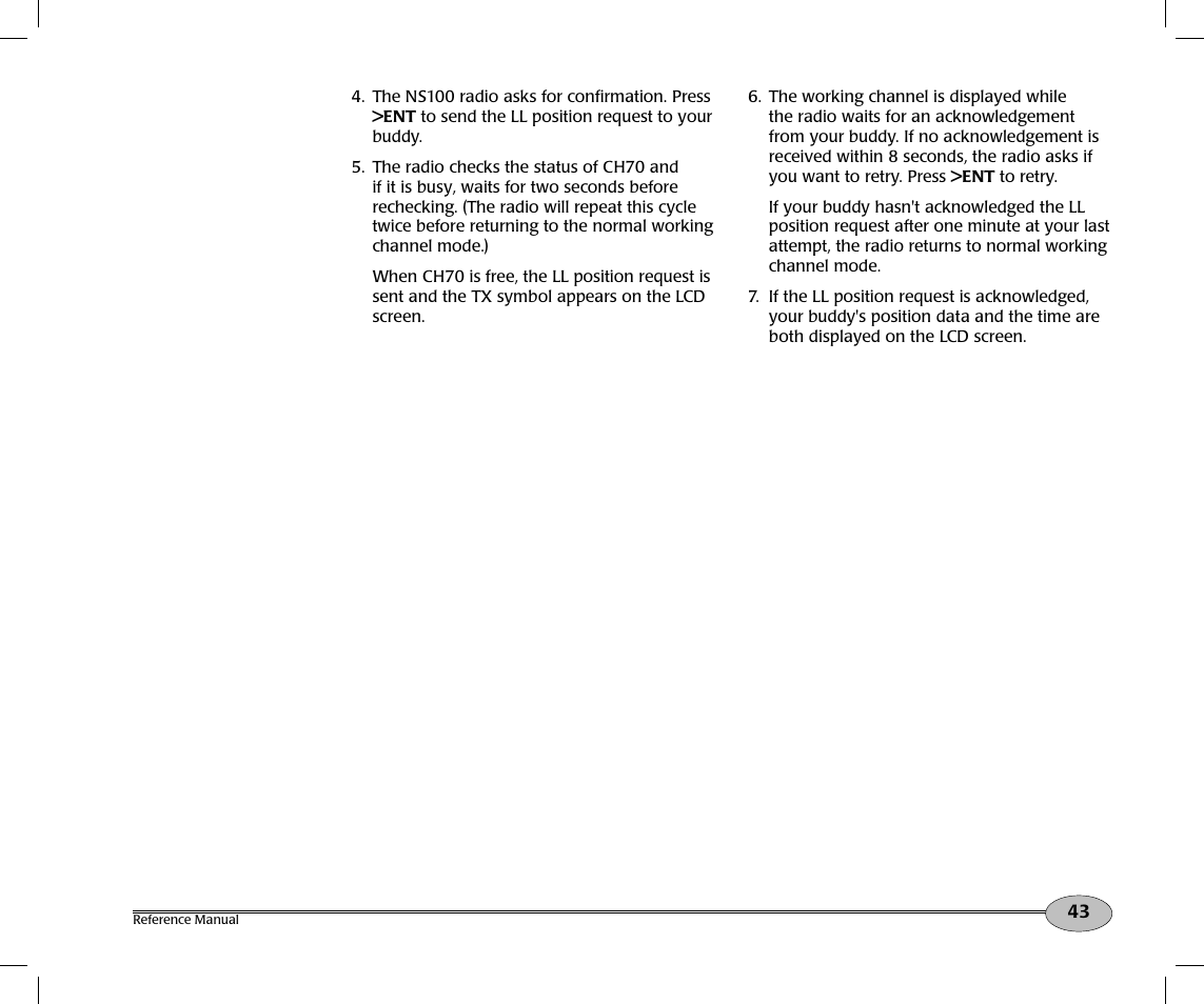 NorthStar Navigation Northstar NS100 User Manual | Page 44 / 74