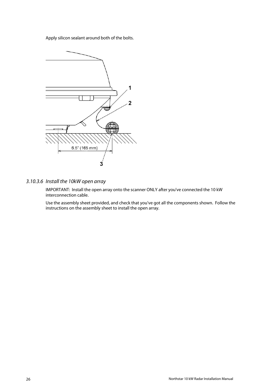 6 install the 10kw open array | NorthStar Navigation 10 kW User Manual | Page 26 / 51