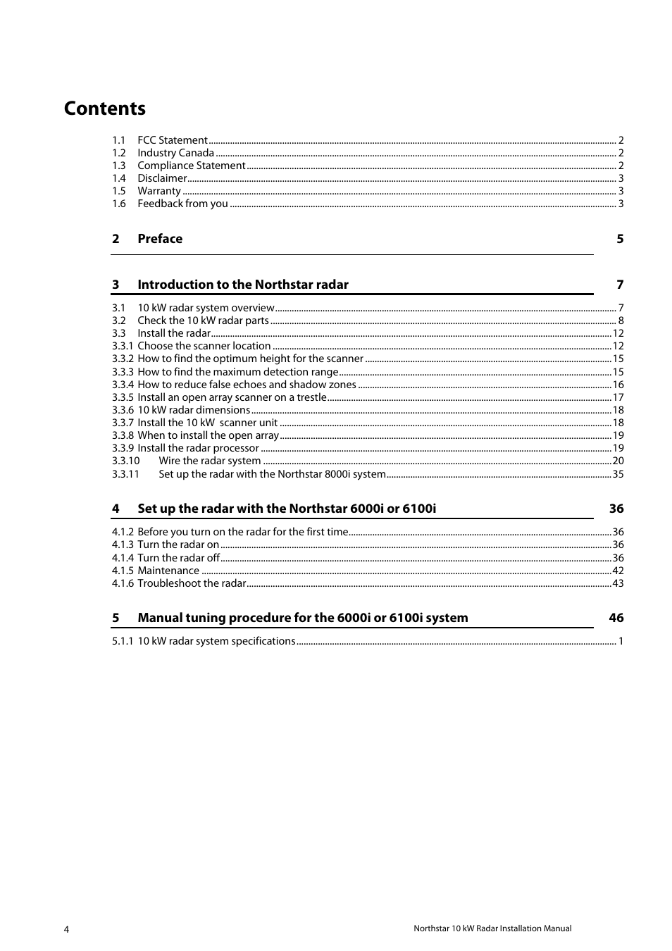 NorthStar Navigation 10 kW User Manual | Page 4 / 51
