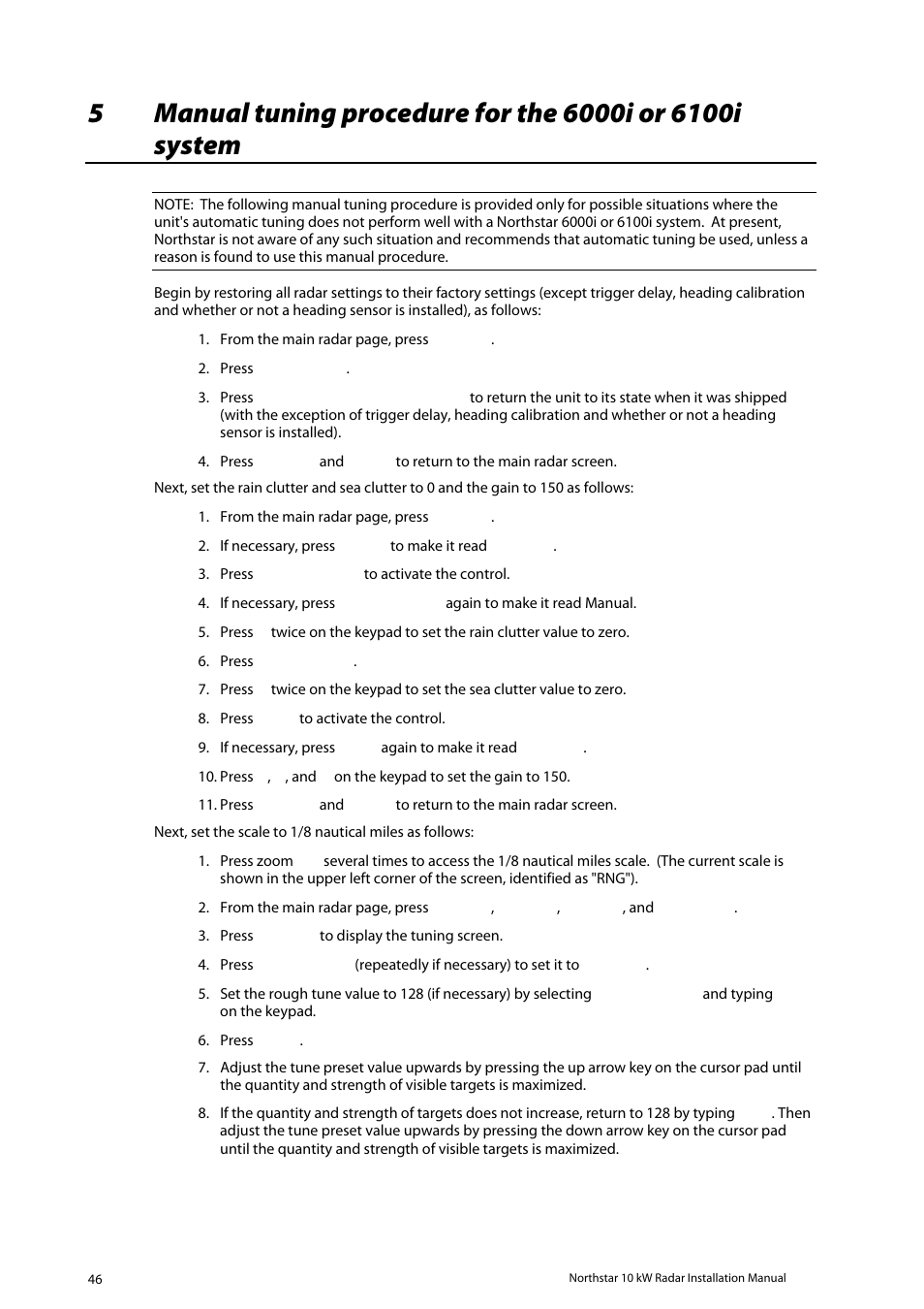 NorthStar Navigation 10 kW User Manual | Page 46 / 51