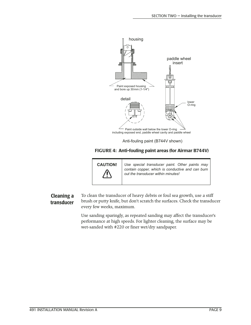 Cleaning a transducer | NorthStar Navigation 491 User Manual | Page 13 / 38
