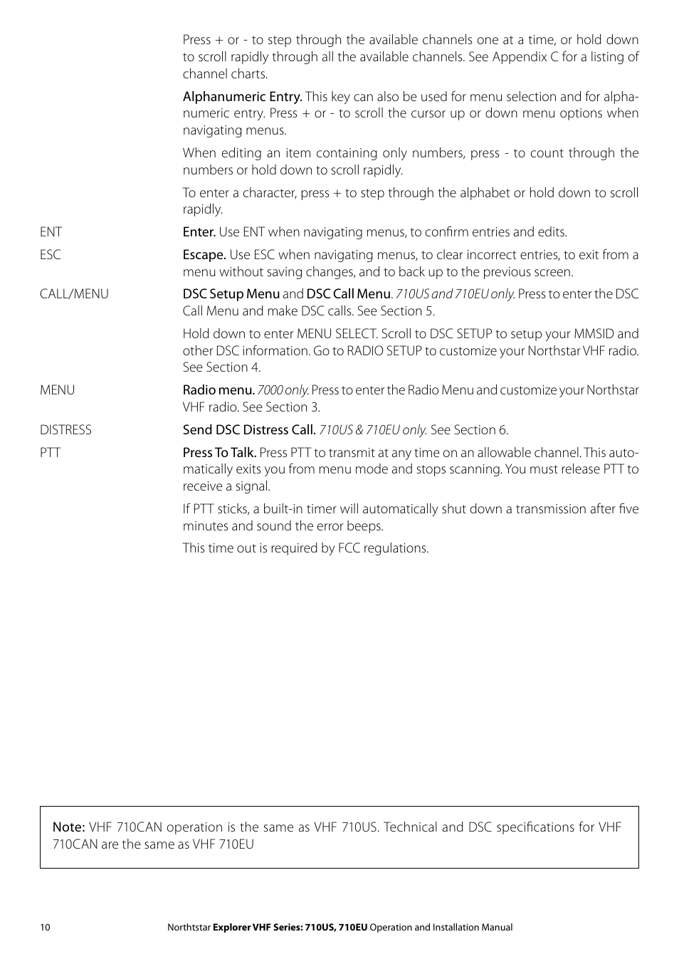 NorthStar Navigation Explorer 710 VHF User Manual | Page 10 / 57