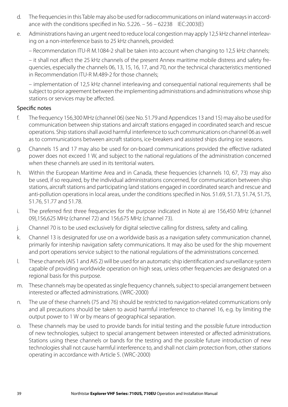 NorthStar Navigation Explorer 710 VHF User Manual | Page 39 / 57