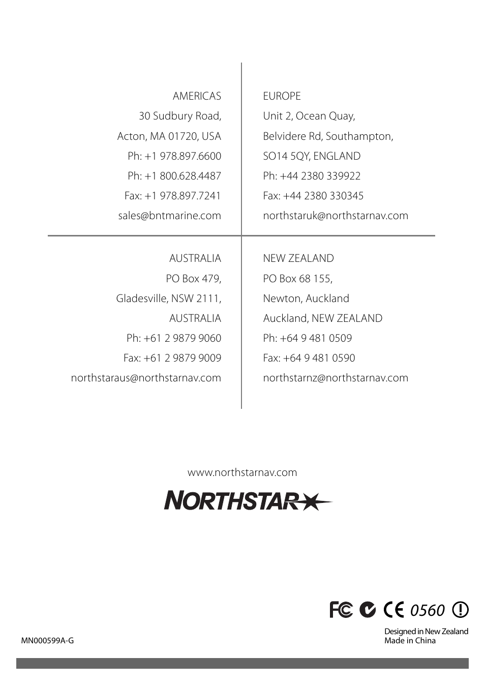 NorthStar Navigation Explorer 710 VHF User Manual | Page 57 / 57