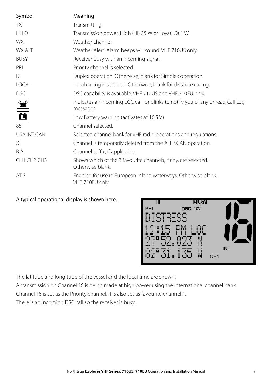 NorthStar Navigation Explorer 710 VHF User Manual | Page 7 / 57