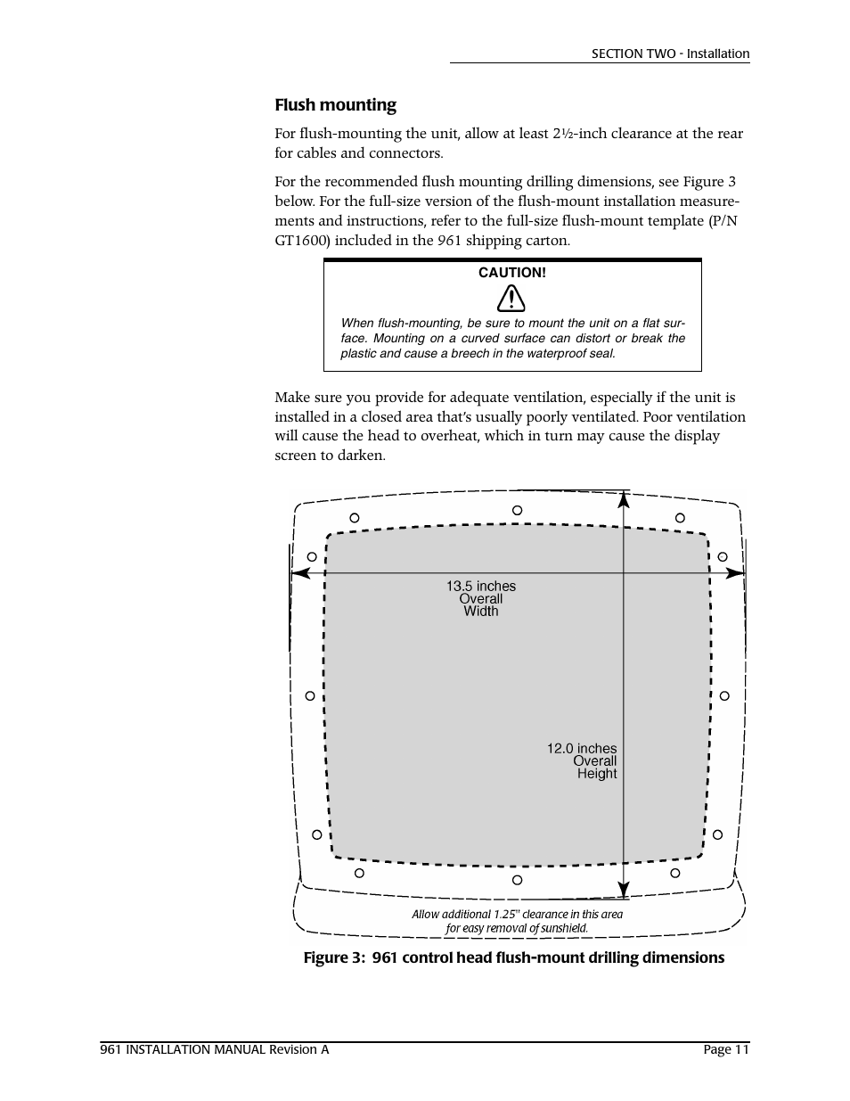 Flush mounting | NorthStar Navigation GM1708 961XD User Manual | Page 21 / 86