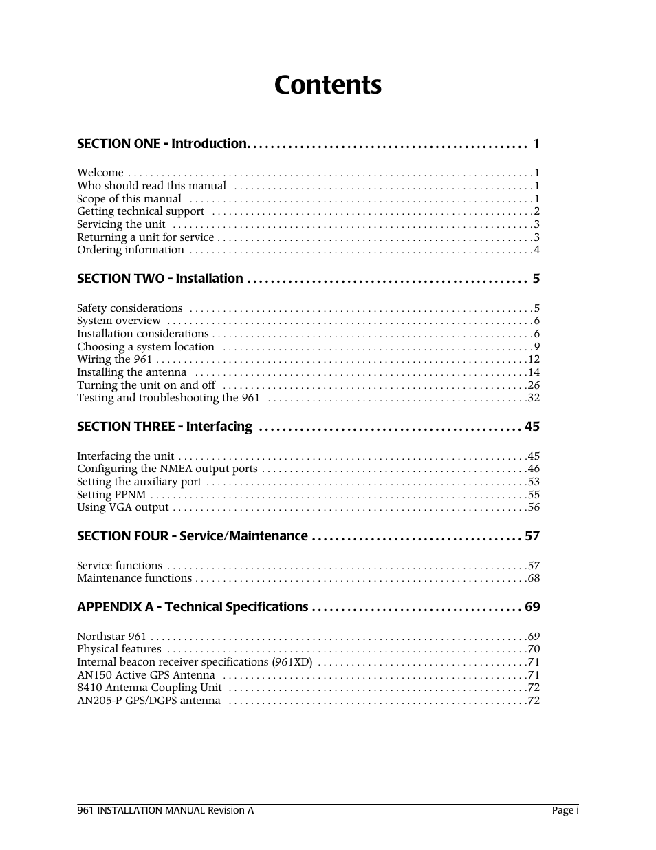 NorthStar Navigation GM1708 961XD User Manual | Page 5 / 86