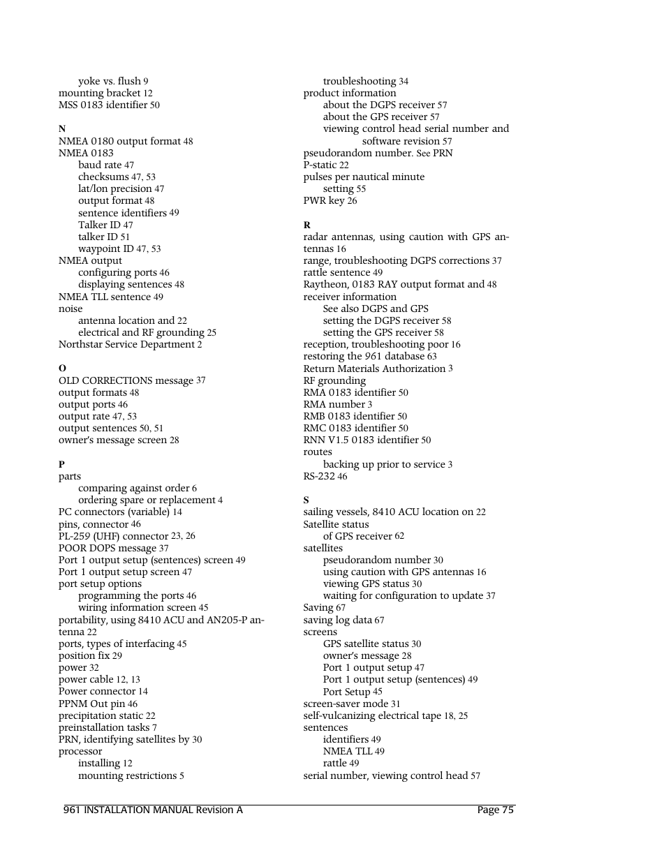 NorthStar Navigation GM1708 961XD User Manual | Page 85 / 86