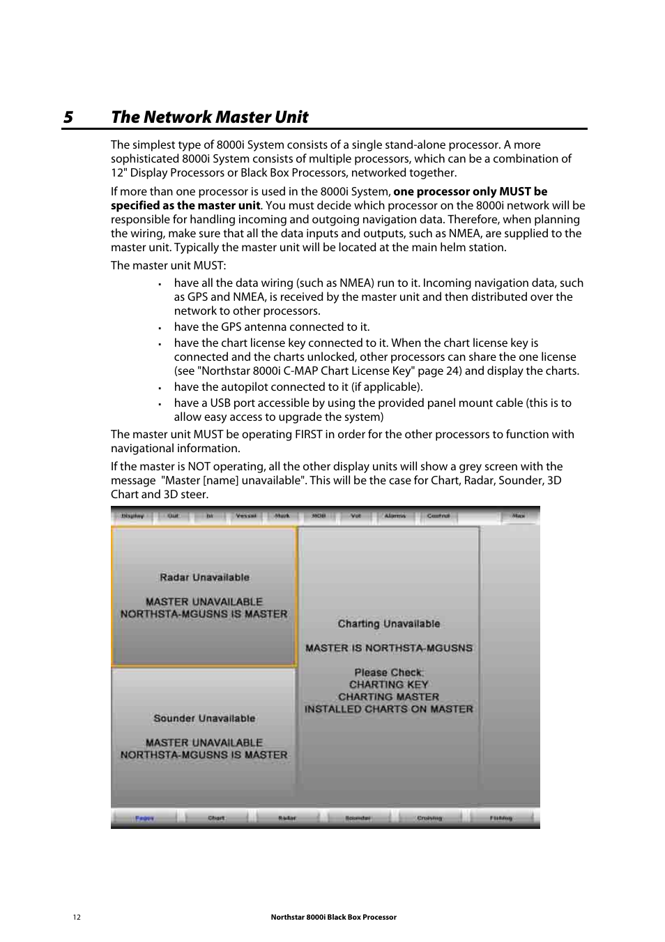 5 the network master unit, 5the network master unit | NorthStar Navigation 8000I User Manual | Page 12 / 88