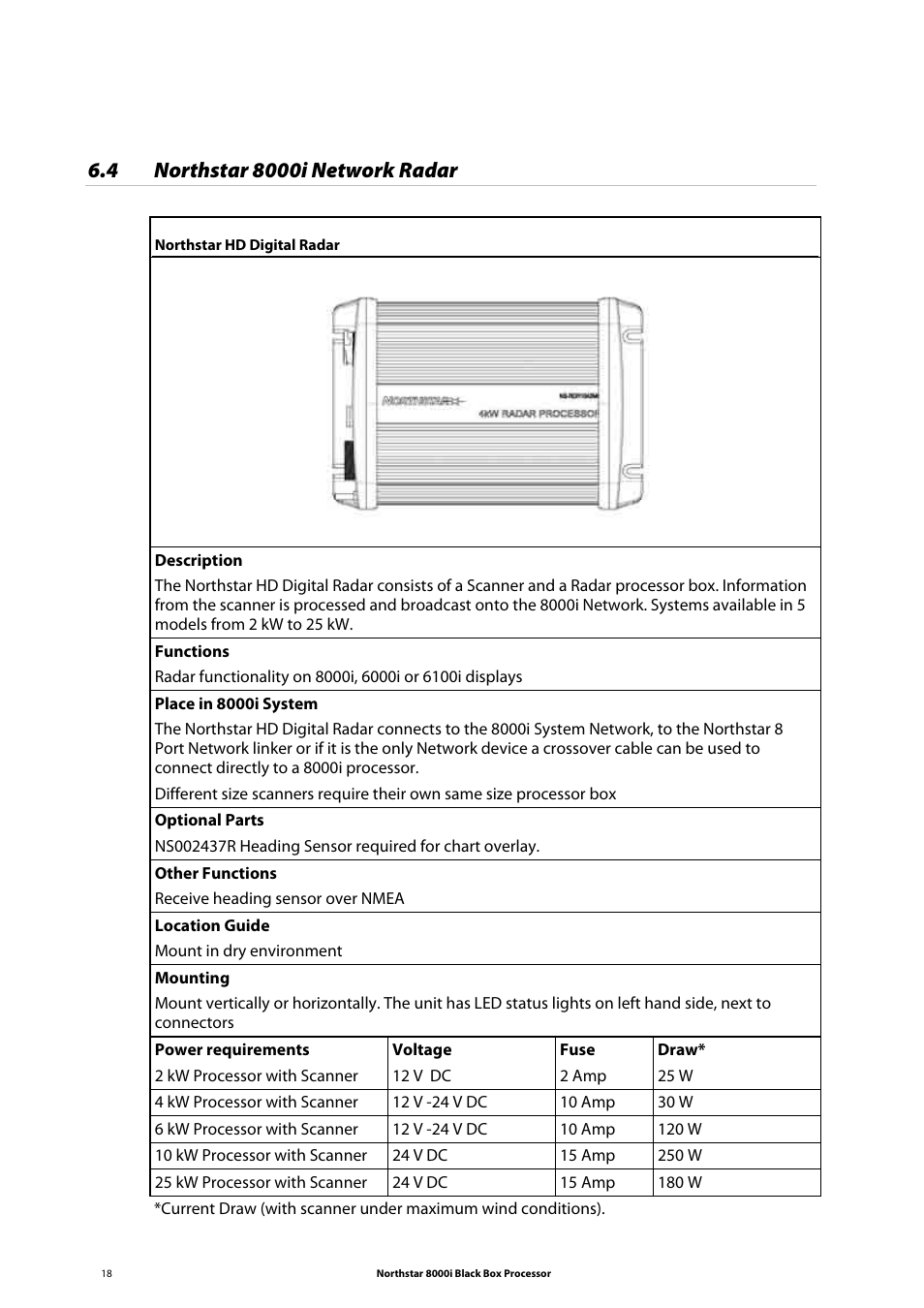 4 northstar 8000i network radar | NorthStar Navigation 8000I User Manual | Page 18 / 88