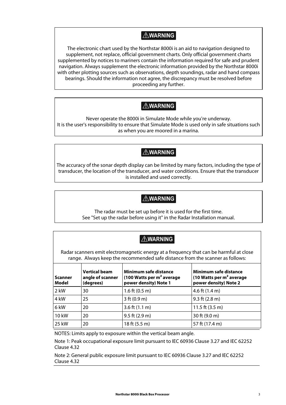 NorthStar Navigation 8000I User Manual | Page 3 / 88