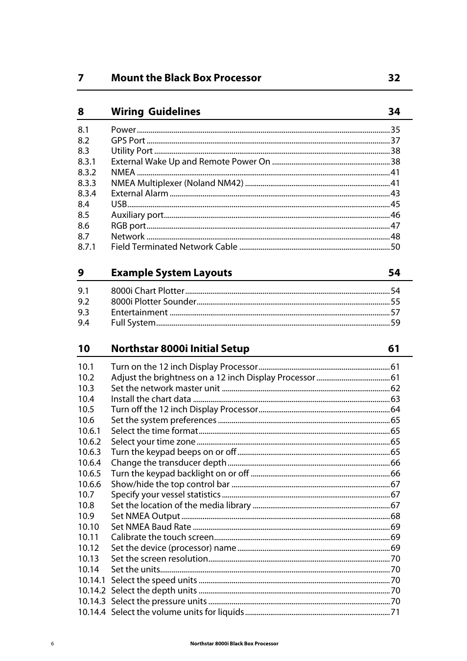 NorthStar Navigation 8000I User Manual | Page 6 / 88