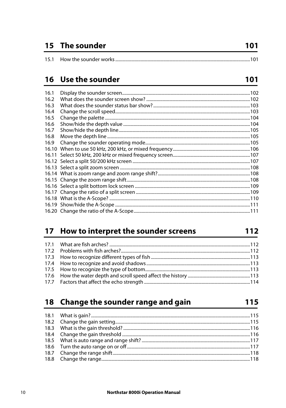 NorthStar Navigation NorthStar 8000i User Manual | Page 10 / 220